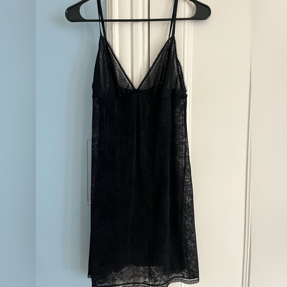 Black Lace Slip Dress